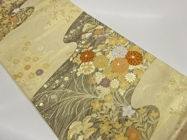 JAPANESE FUKURO OBI / SAGANISHIKI / WOVEN SHIKISHI PATTERN